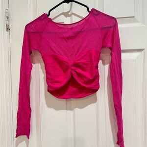 Sheer Pink Long Sleeve Top